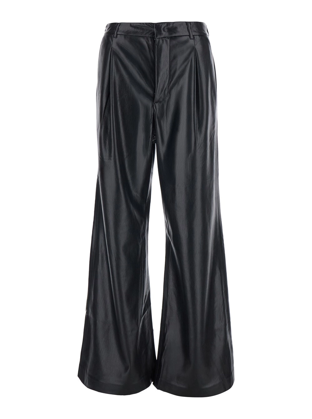 The andamane Pantaloni 'Sasha' con design a cinque tasche in eco-pelle neri donna