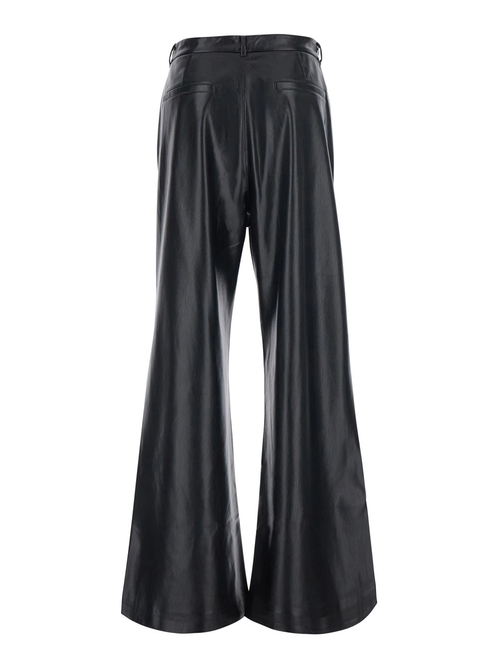 The andamane Pantaloni 'Sasha' con design a cinque tasche in eco-pelle neri donna, view 2