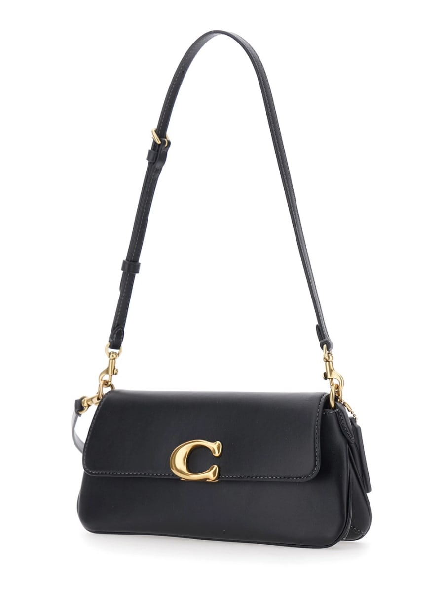 Coach Borsa a Tracolla' Jet' con Placca Logo sul Fronte e Tracolla Regolabile e Removibile in Pelle Nera Donna, view 2