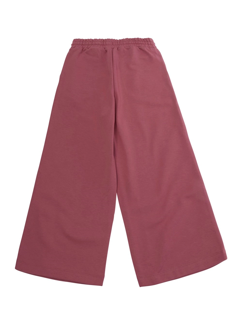 Marni kids Pantaloni con vita elasticizzata e logo sul fronte in cotone rosa bambina, view 2