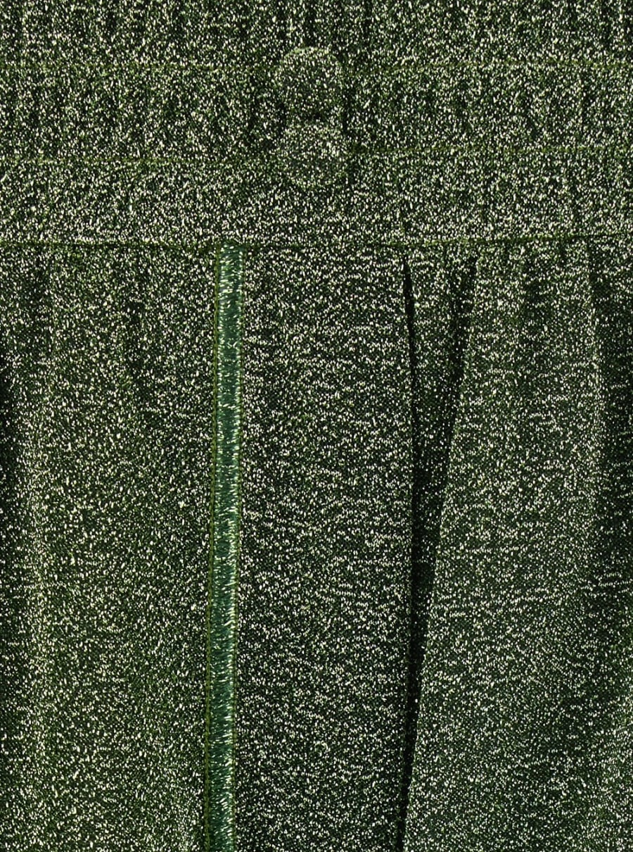 Oséree Shorts 'Lumiere' con vita elasticizzata e dettagli luccicanti all-over in Tessuto Tecnico Verdi Donna, view 3