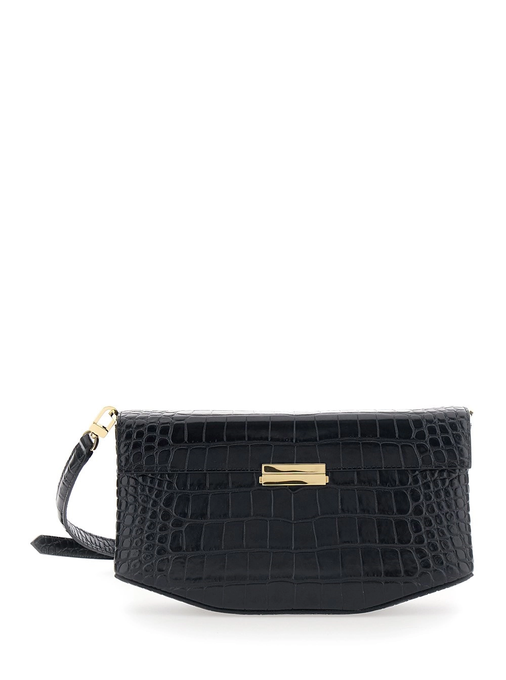 Toteme Clip croco-embossed shoulder