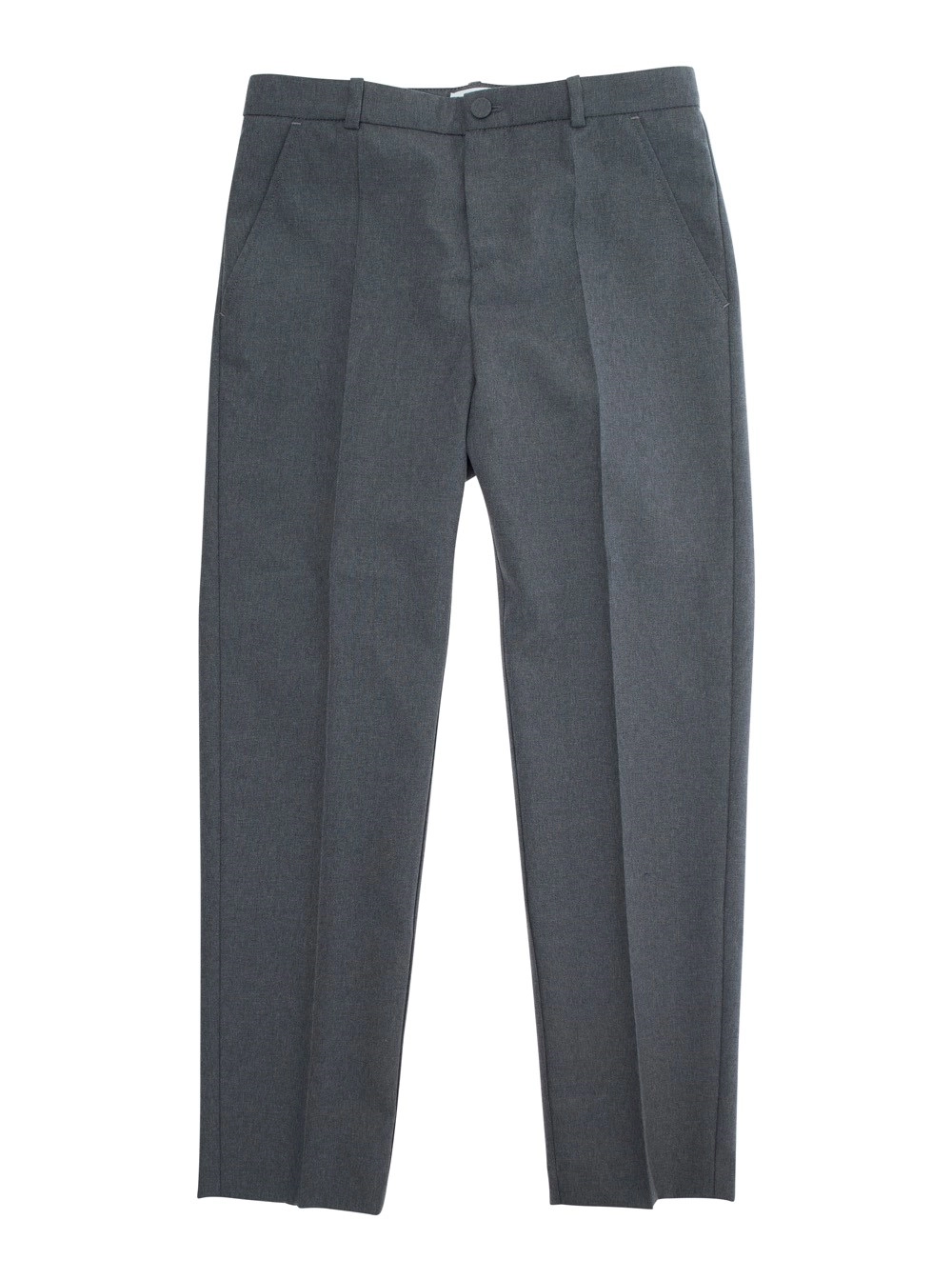 Gucci kids Pantaloni con Plisse sul Fronte e Logo Ricamato in Tessutpo Grigi Bambino