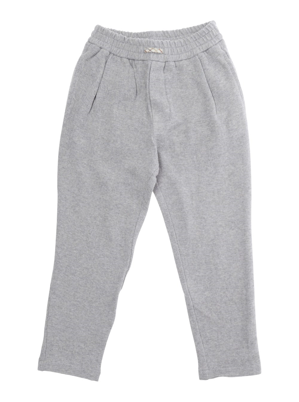 Monnalisa kids Pantaloni con Vita Elasticizzata e Taschino sul Retro in Cotone Grigi Bambina