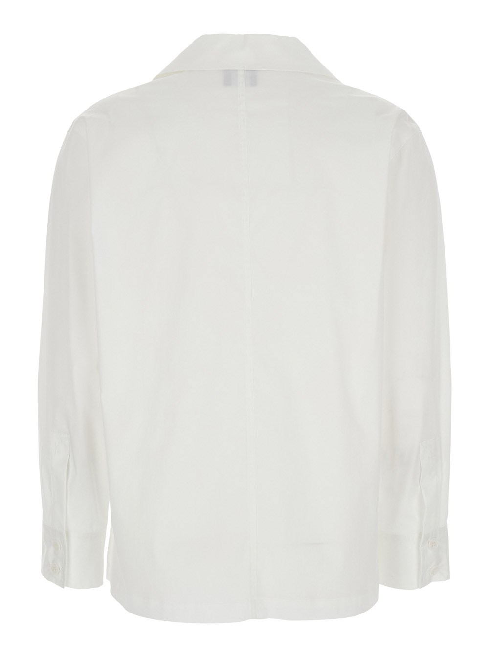 Leplain Camicia con Scollo Stile Polo in Misto Cotone Bianca Donna, view 2