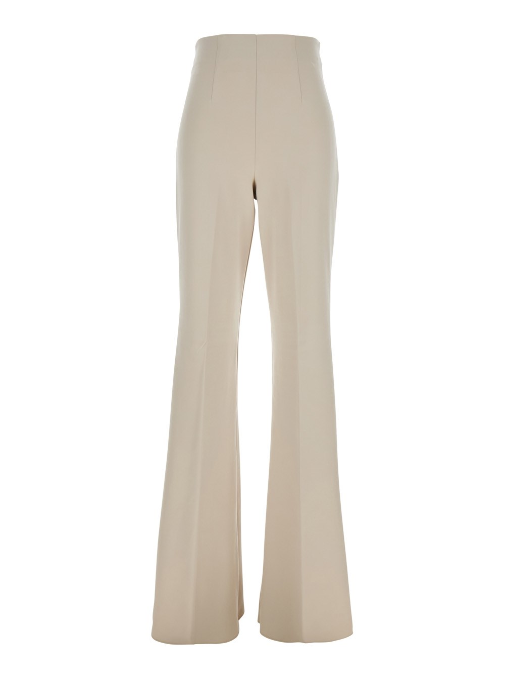 Sportmax Pamtalone 'Lea' Svasato in Tessuto Tecnico Stretch Beige Donna