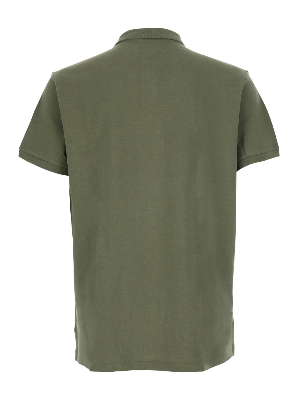 Polo Ralph Lauren Polo 'Custom Fit' con colletto classico e ricamo Cavallino sul fronte in cotone verde uomo, view 2