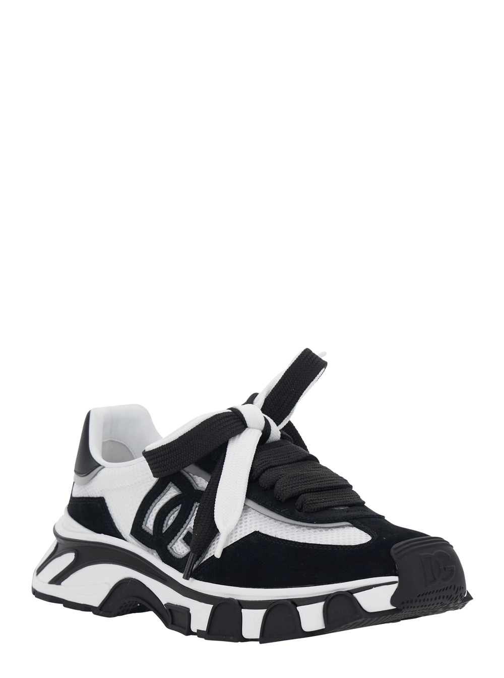 Dolce & Gabbana Sneakers 'DG COUTRYROAD' con dettagli a contrasto. Suola in gomma. In pelle nere. Uomo., view 2