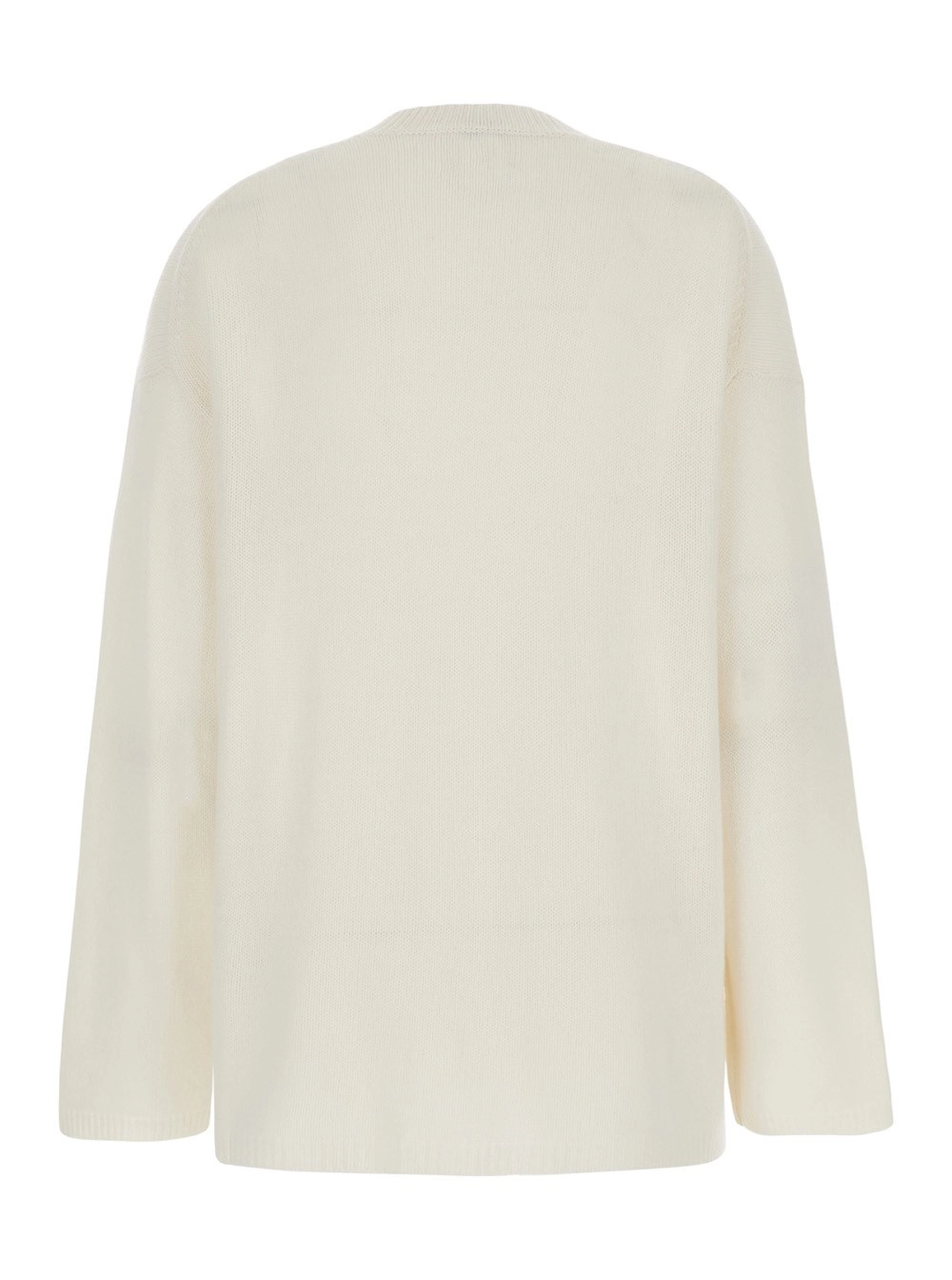 Allude Maglione Girocollo Morbida in Cashmere Bianco Donna, view 2