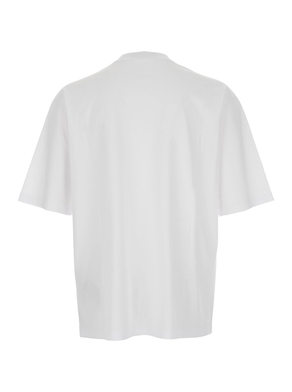 Dsquared2 T-Shirt 'D2 x Magliano' Girocollo con Maxi Stampa Logo sul Fronte in Cotone Bianca Uomo, view 2