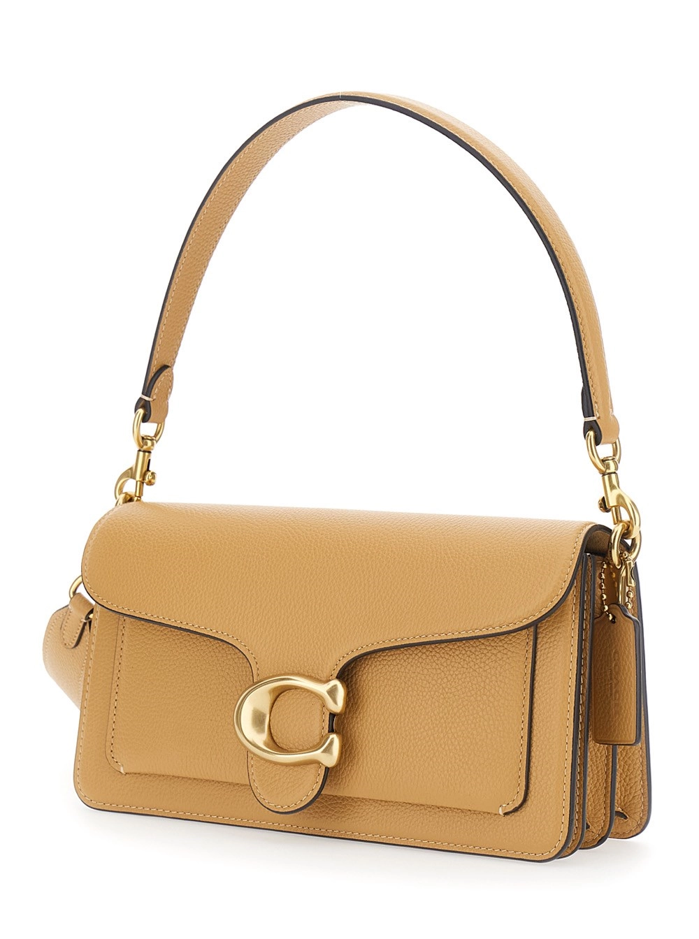 Coach Borsa a spalla 'TABBY' con placca logo sul fronte in pelle Beige donna, view 2
