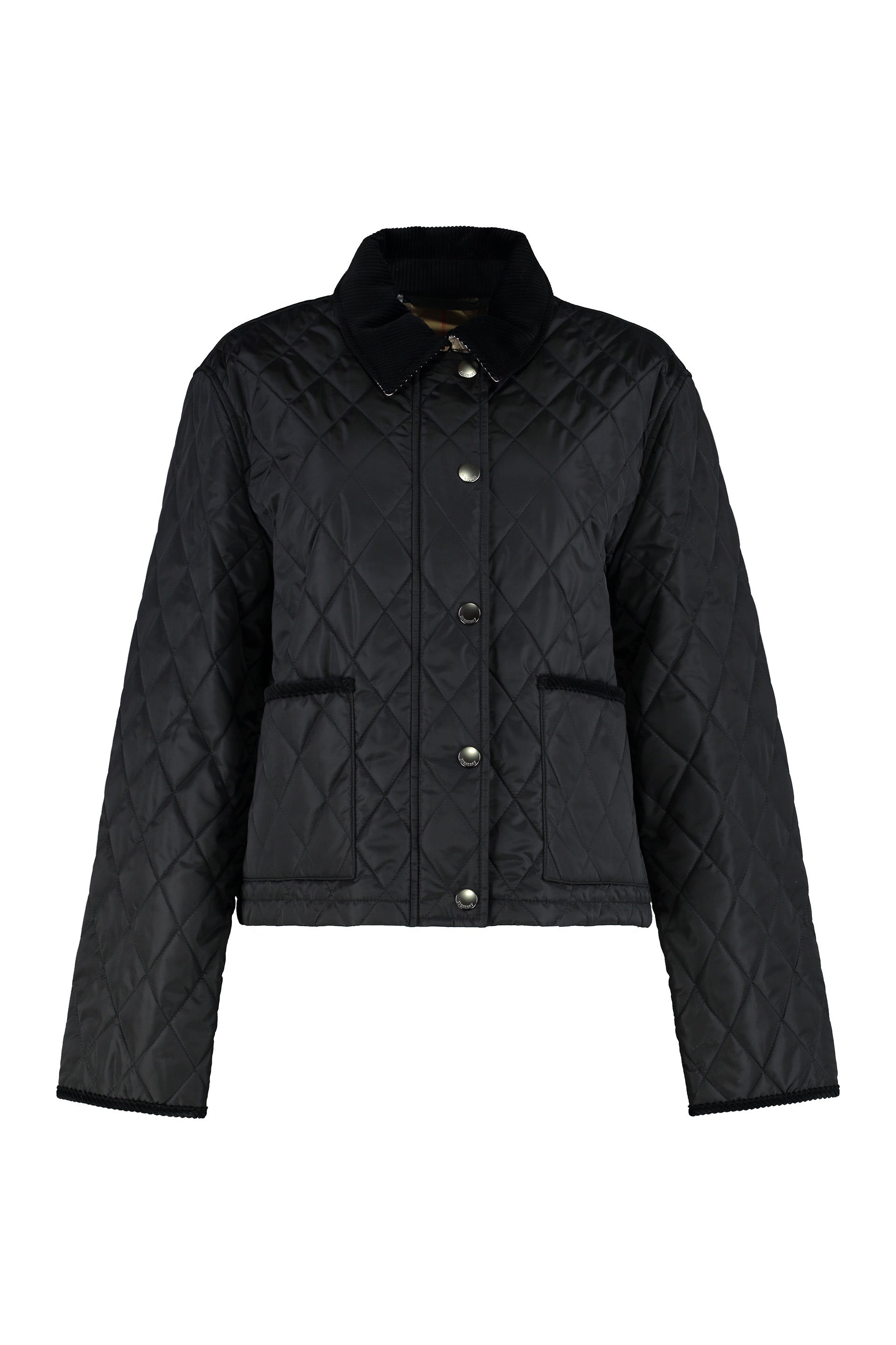 Burberry Giacca cropped in nylon trapuntato