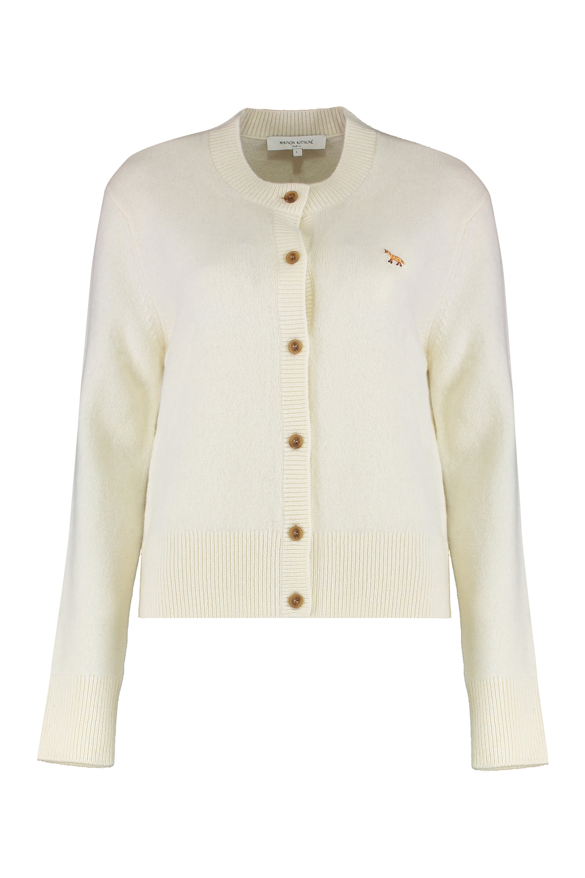 Maison Kitsuné Cardigan in lana merino
