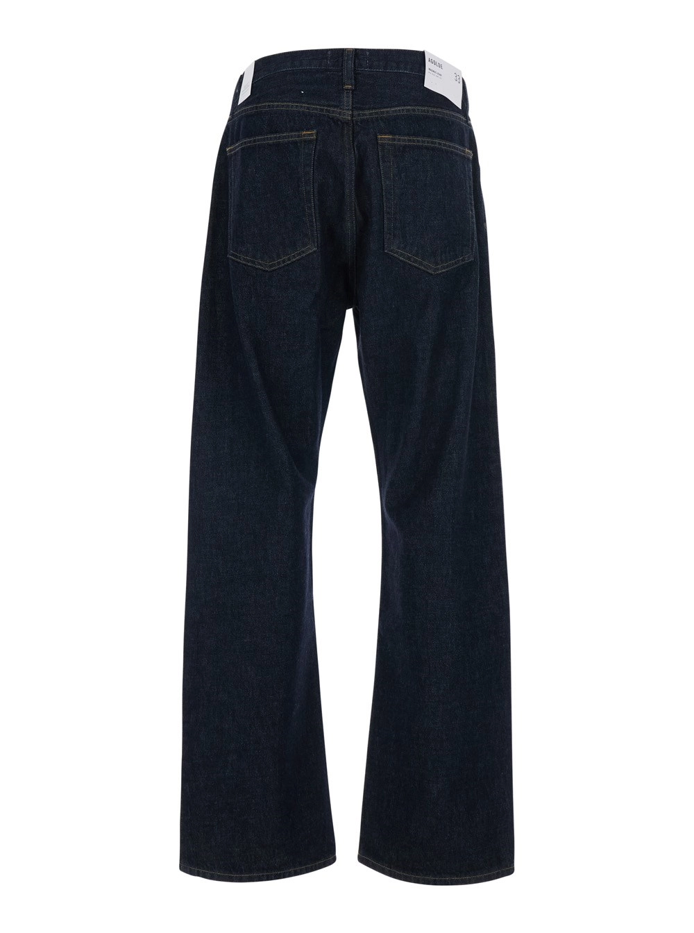 Agolde Jeans 'Magnus' con patch logo sul retro in denim blu uomo, view 2