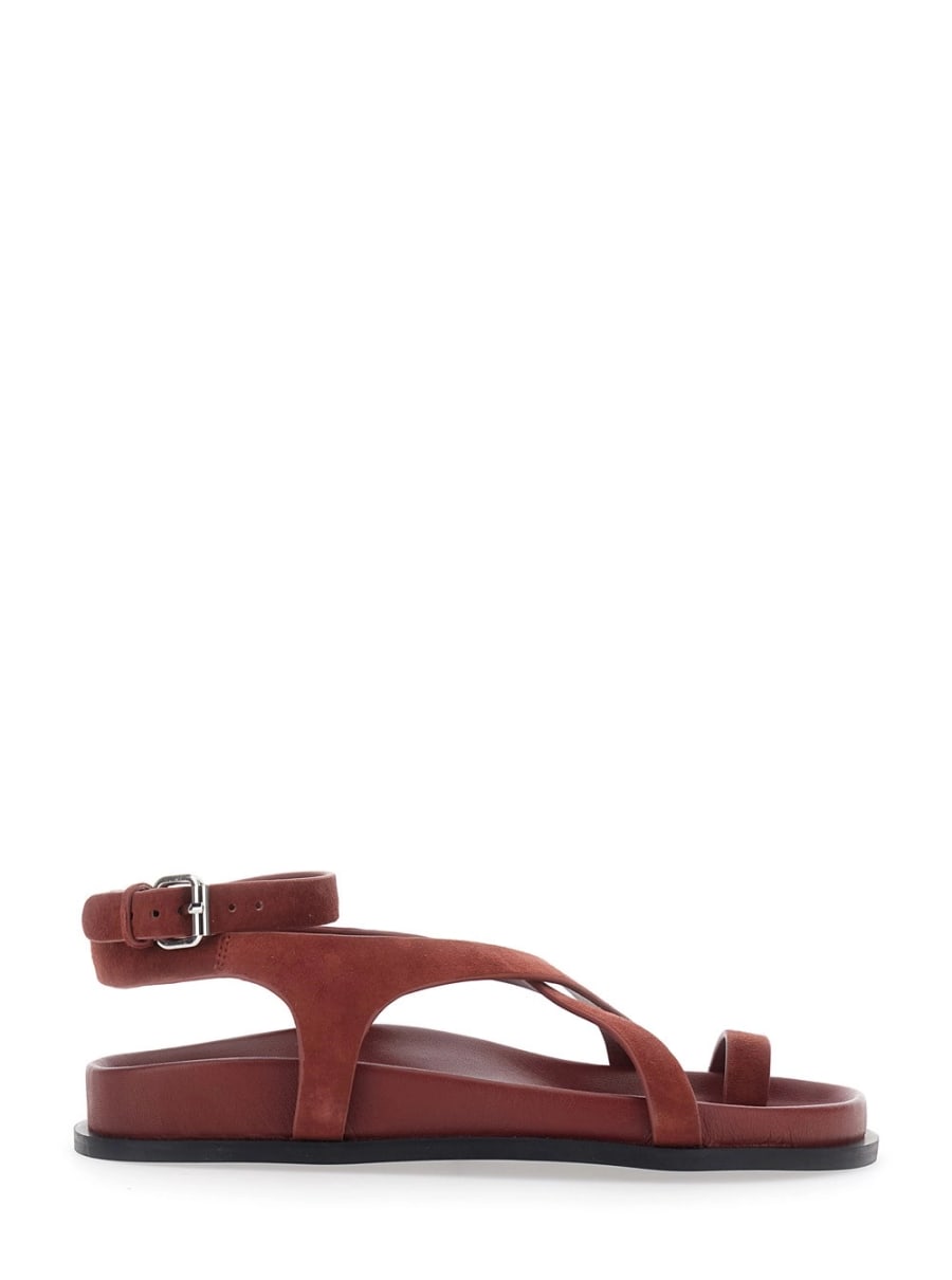 A.emery Sandali 'Jalen Slim' con Cinturini Intrecciati e Chiusura con Fibbia in Suede Bordeaux Donna