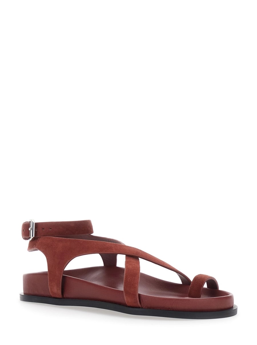 A.emery Sandali 'Jalen Slim' con Cinturini Intrecciati e Chiusura con Fibbia in Suede Bordeaux Donna, view 2