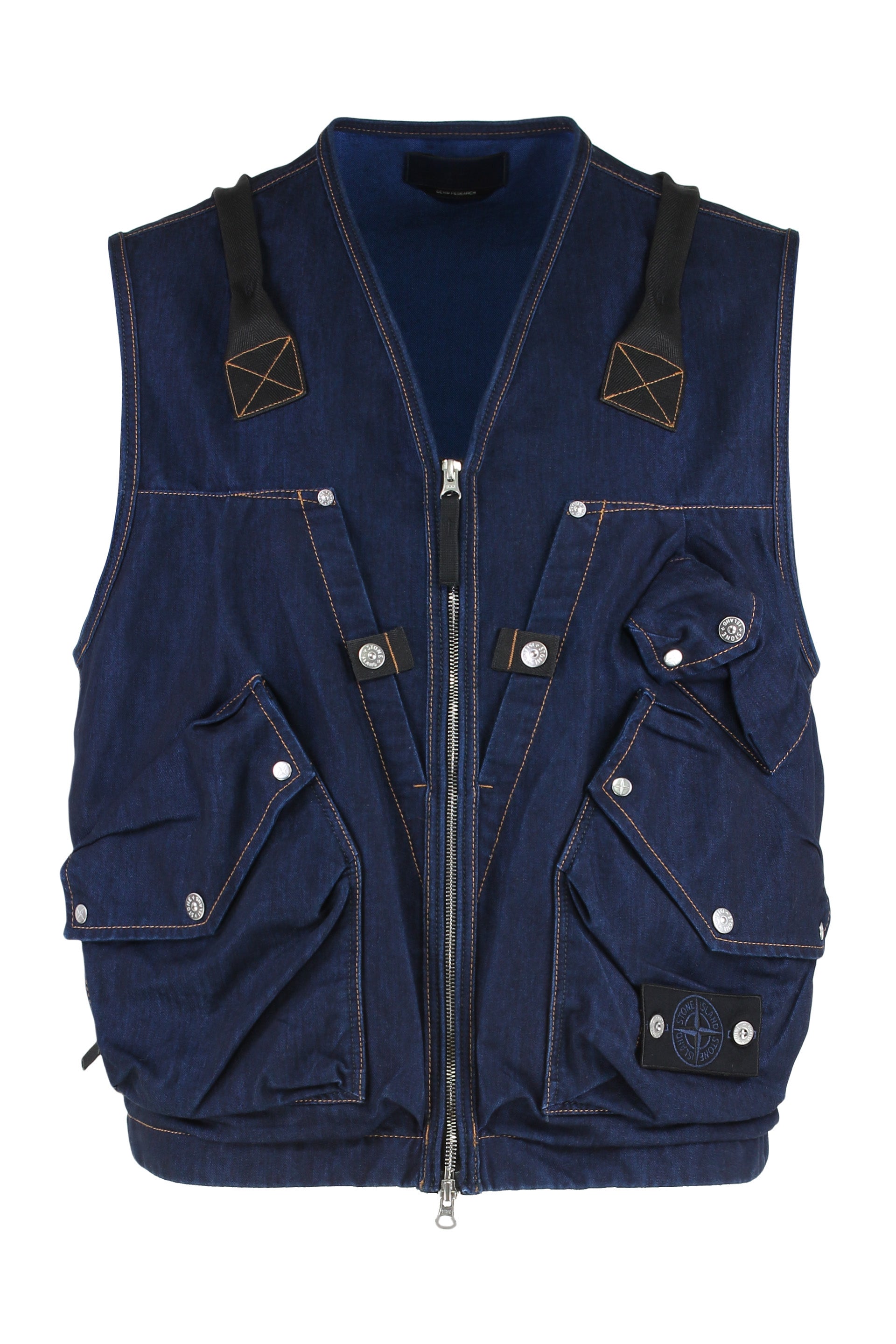 Stone Island Denim Research - Gilet utility in denim