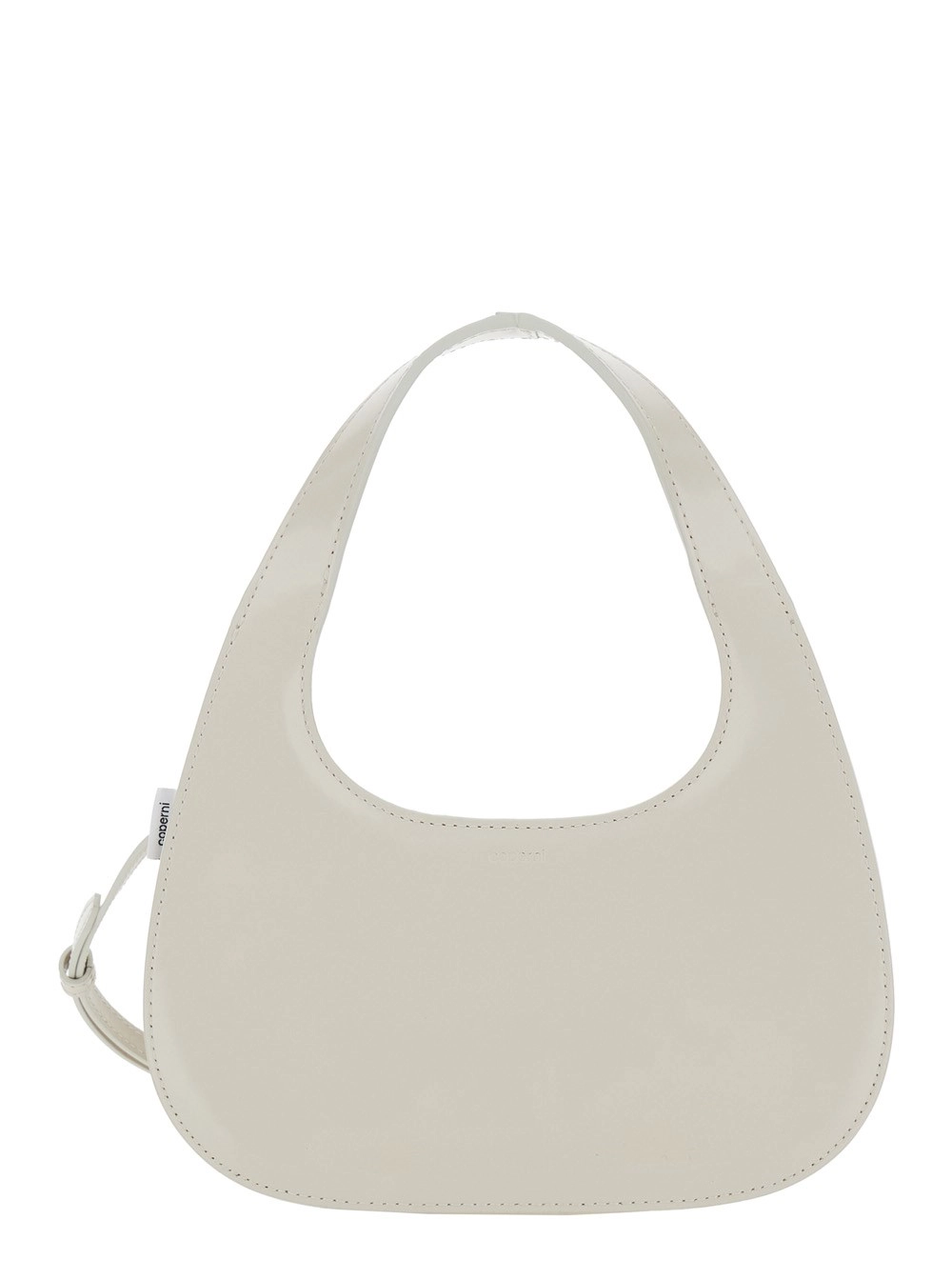 Coperni Borsa a Spalla 'Slim Swipe Phone Baguette' con Tracolla Regolabile e Removibile e Logo Lettering sul Fronte in Pelle Beige Donna