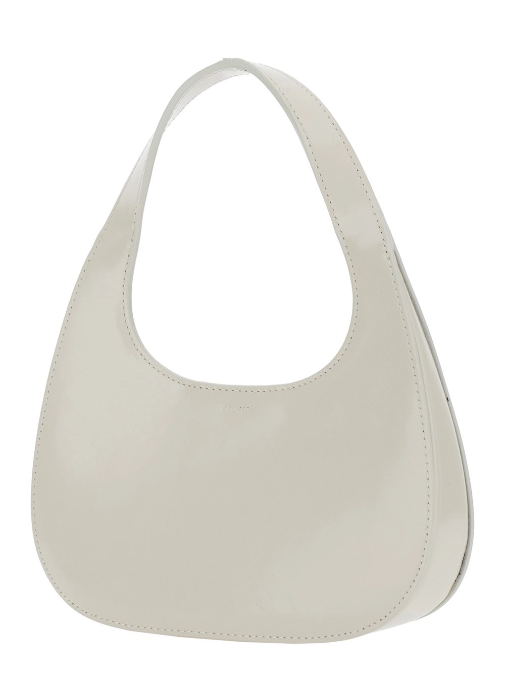 Coperni Borsa a Spalla 'Slim Swipe Phone Baguette' con Tracolla Regolabile e Removibile e Logo Lettering sul Fronte in Pelle Beige Donna, view 2