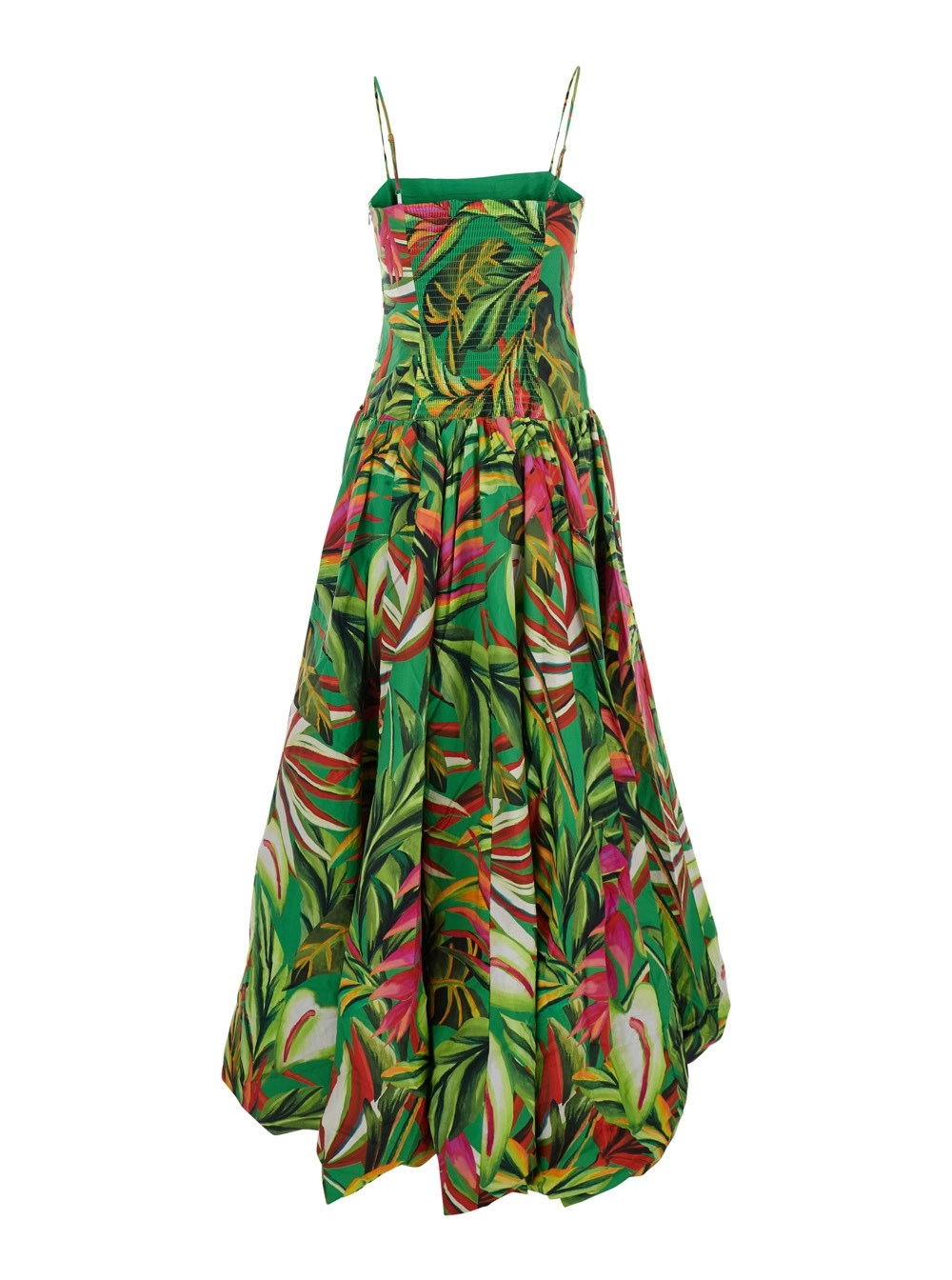 Farm rio Abito Lungo 'Tropical Dream' Smanicato con Gonna Svasata e Motivo Floreale All-Over in cotone multicolor donna, view 2