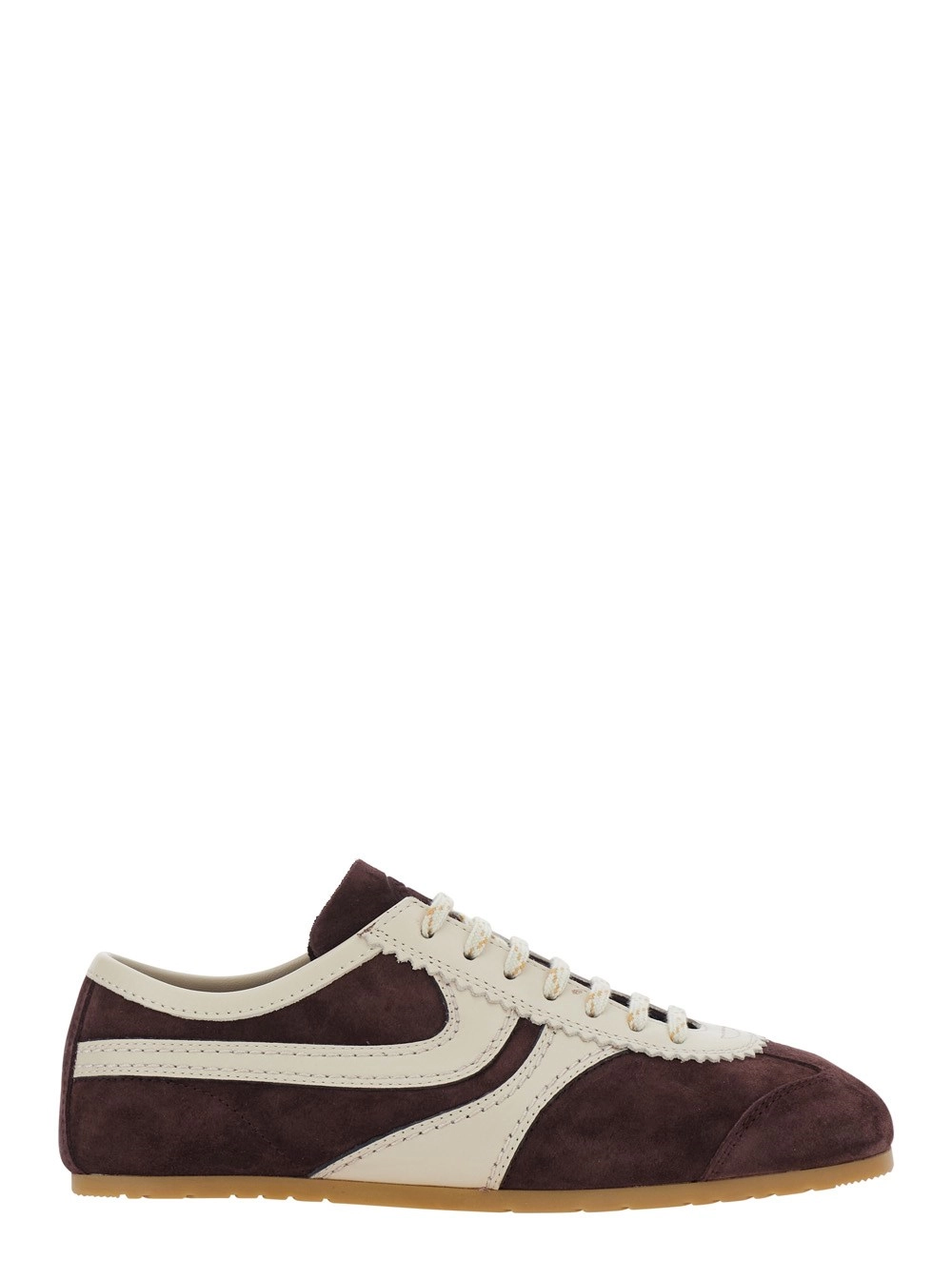 Dries Van Noten Sneakers 'Dustin' con design a inserti e cuciture a contrasto in pelle scamosciata viola donna