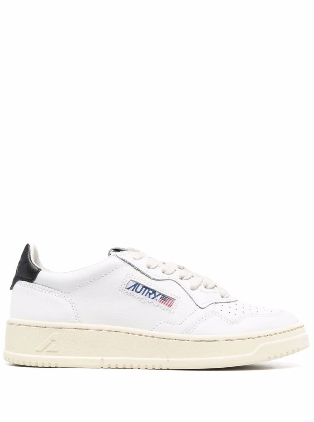 Autry Sneaker in Pelle Bianca con Talloncino Nero Autry Donna
