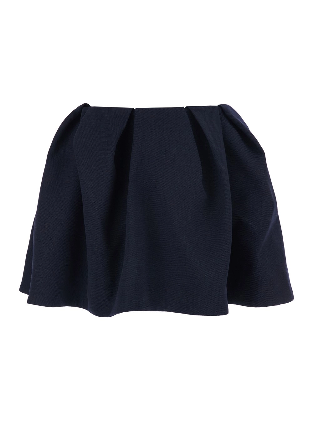 Shushu/tong Minigonna Plissettata con Chiusura con ZIp Nascosta sul Retro in Lana Blu Donna
