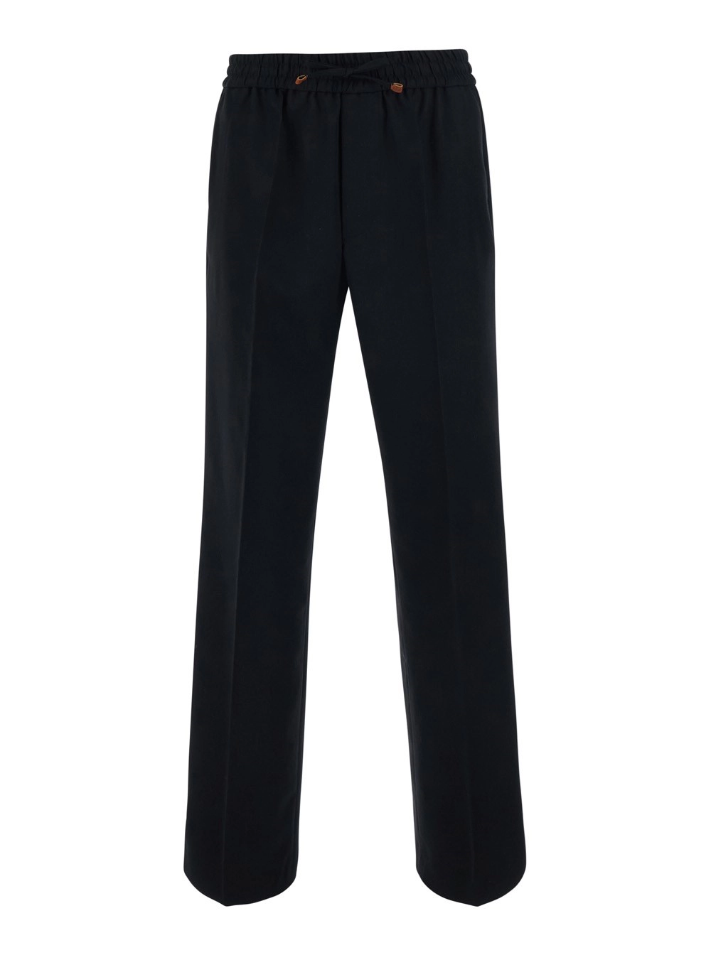 Drôle de monsieur Pantaloni con vita elastiiczzata con coulisse in misto lana neri uomo