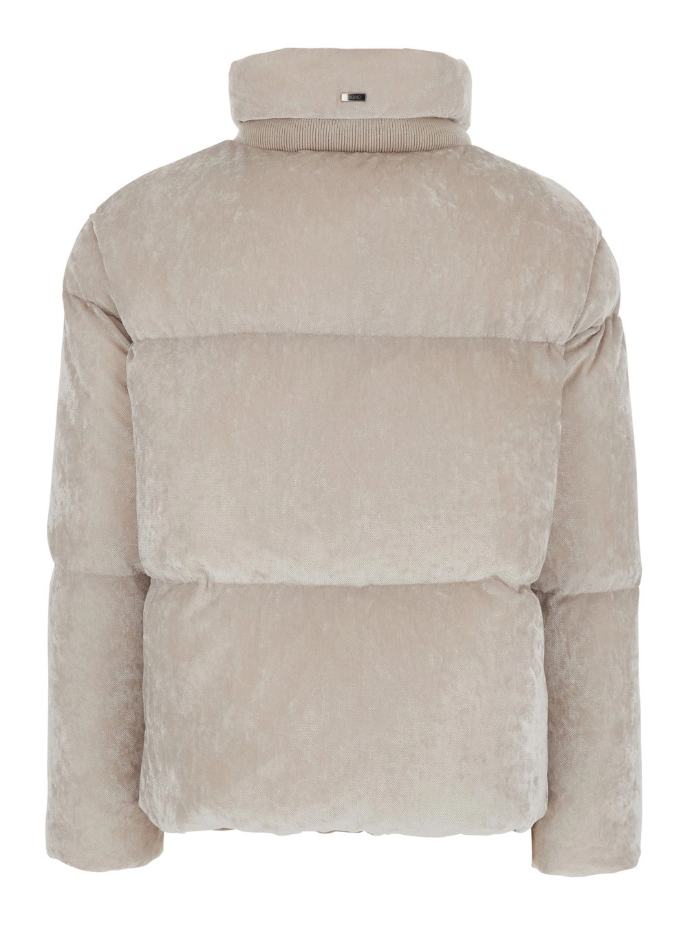 Herno Giubbotto con collo alto e maniche lunghe in Tessuto effetto velluto Beige donna, view 2