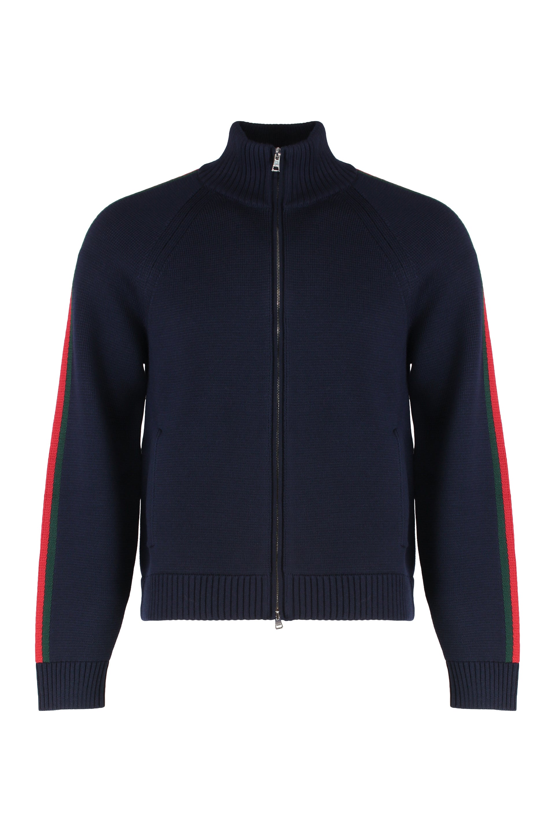 Gucci Giacca con cerniera in lana lavorata a maglia con punto tessuto