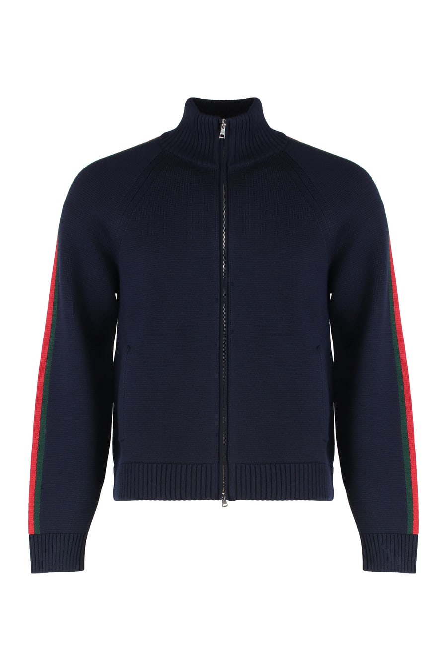 Gucci Giacca con cerniera in lana lavorata a maglia con punto tessuto