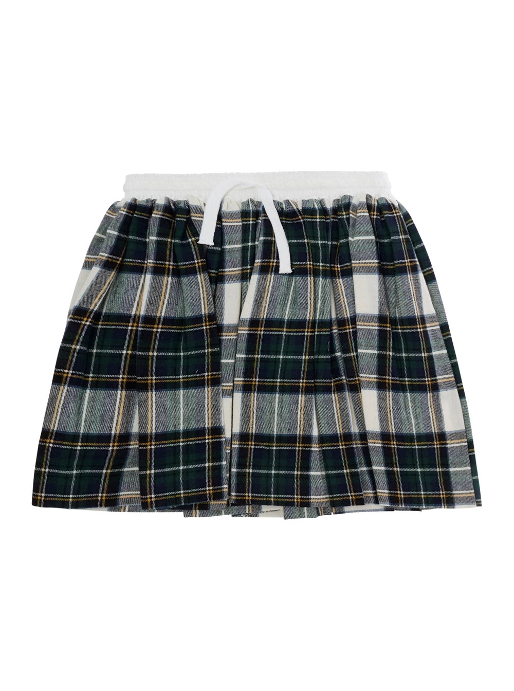 Nanan kids Gonna con motivo a righe all-over in cotone verde per bambina