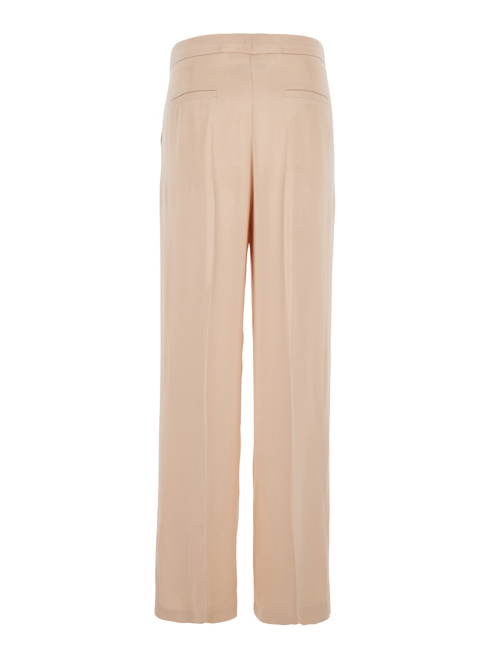 Jucca Pantaloni con Chiusura Frontale Nascosta e Tasche Laterali in Viscosa Rosa Donna, view 2