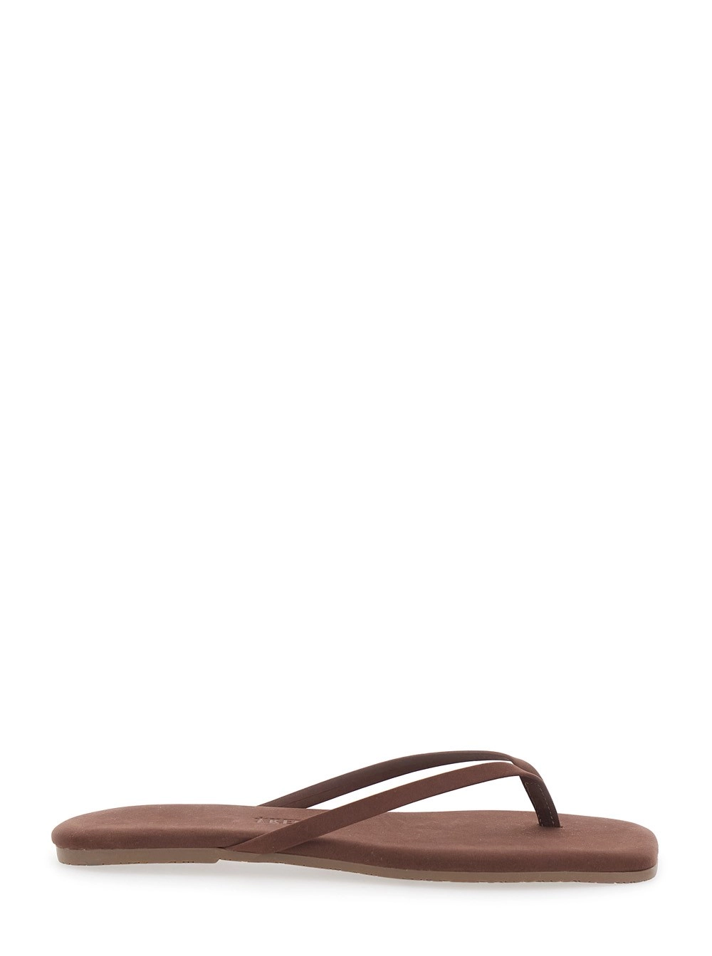 Tkees Sandali 'Lily' con design infradito e punta quadrata in Suede marroni Donna