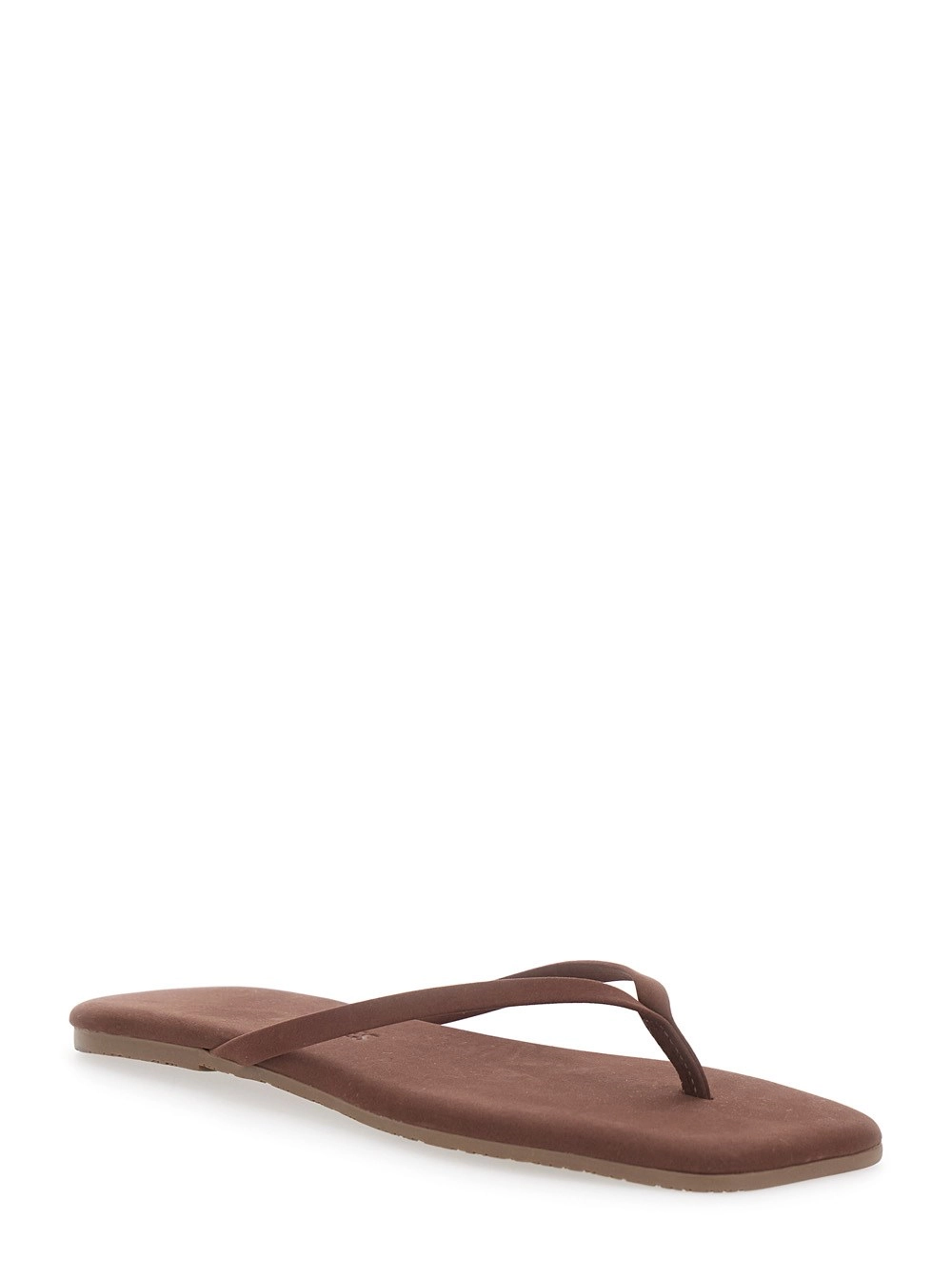 Tkees Sandali 'Lily' con design infradito e punta quadrata in Suede marroni Donna, view 2
