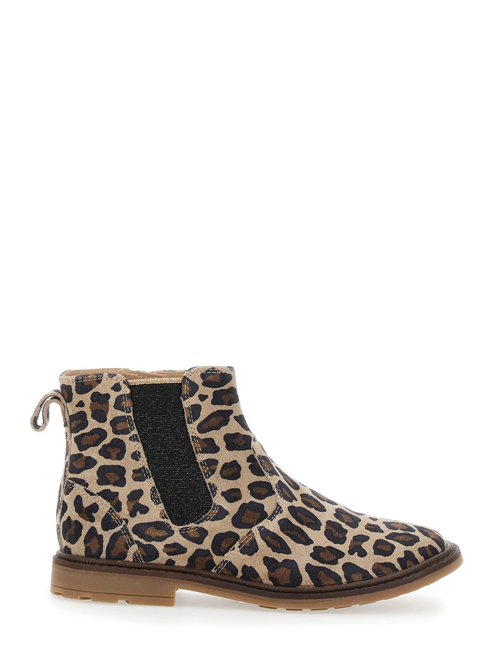 Pom d'api kids Stivaletti con Logo Laterale e Motivo Leopardato in Tessuto Multicolor Bambina