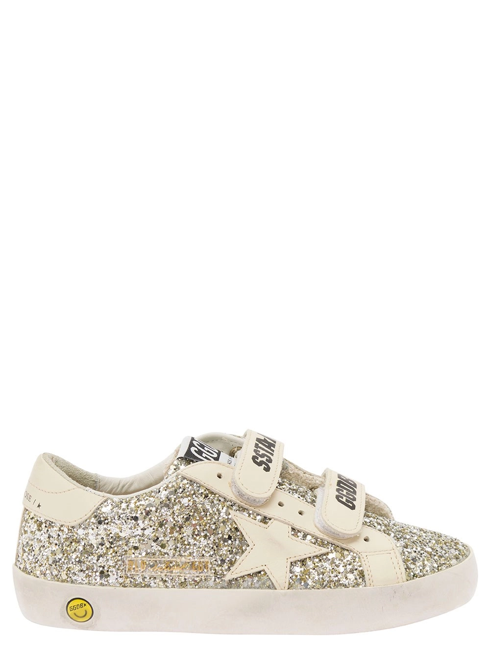 Golden goose kids Sneaker Basse con Glitter All-Over in Tessuto Tecnico Bianco Bambina