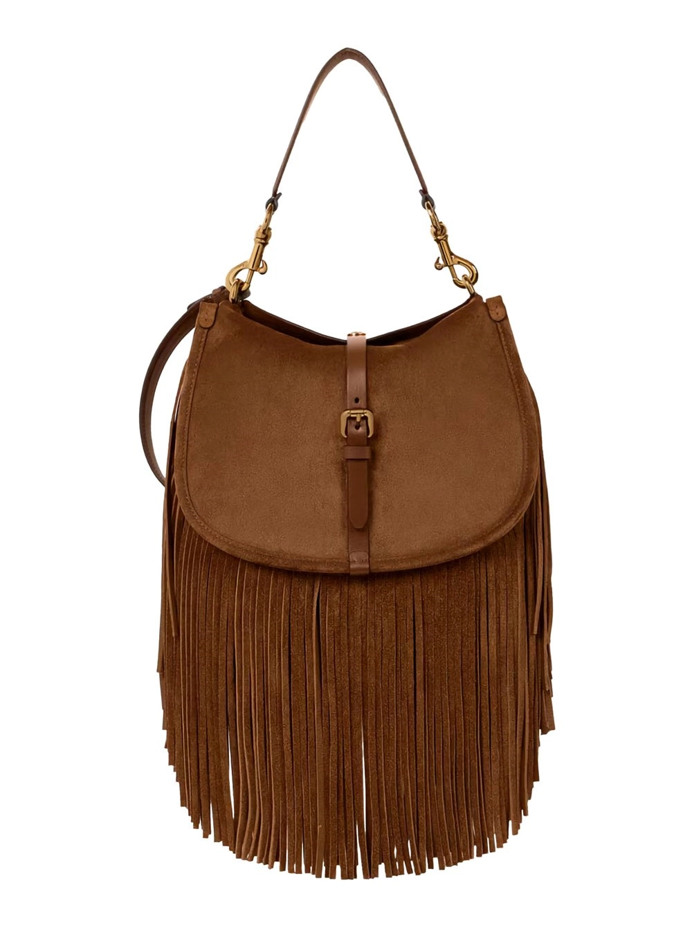 Etro Borsa a spalla 'PONY SUEDE BAG' con dettagli in pelle Marrone Donna