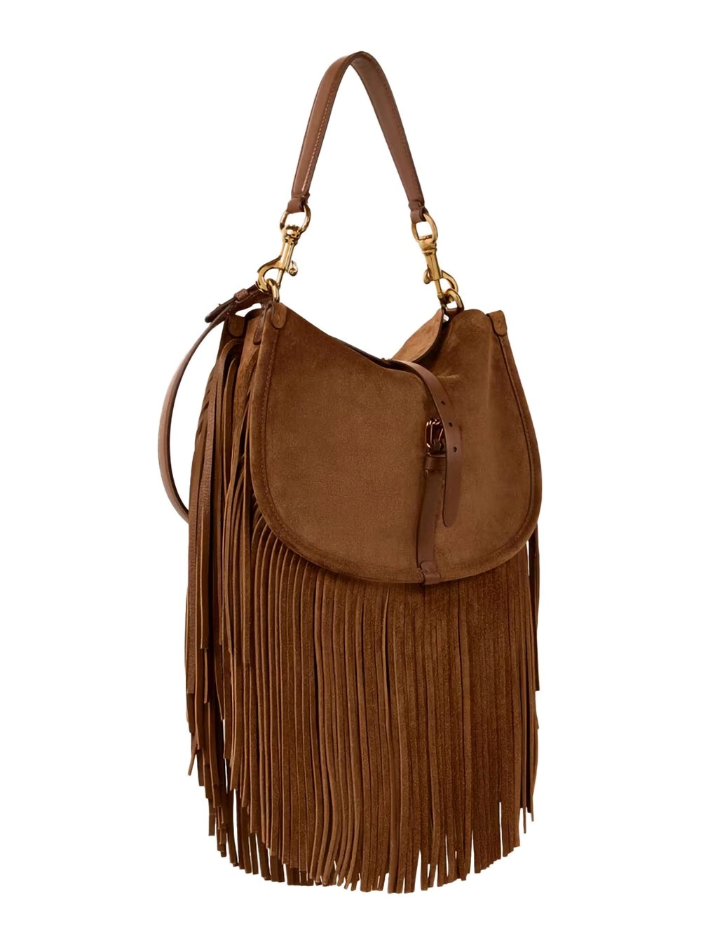 Etro Borsa a spalla 'PONY SUEDE BAG' con dettagli in pelle Marrone Donna, view 2