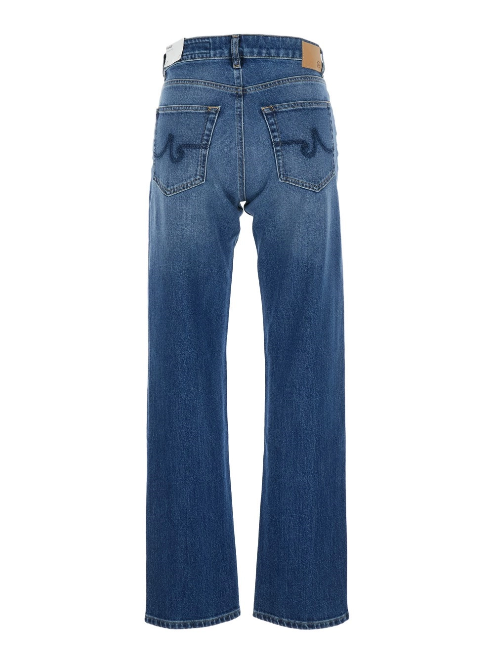 Ag jeans Jeans 'Fiance' con Design a Cinque Tasche e Patch Logo sul Retro in Denim Blu Donna, view 2