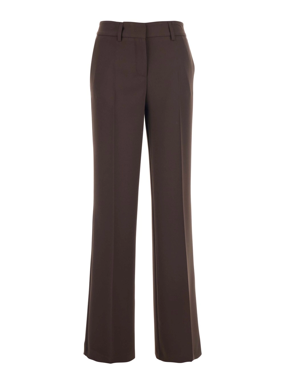 Leplain Pantalone con Passanti per Cintura in Tessuto Marrone Donna
