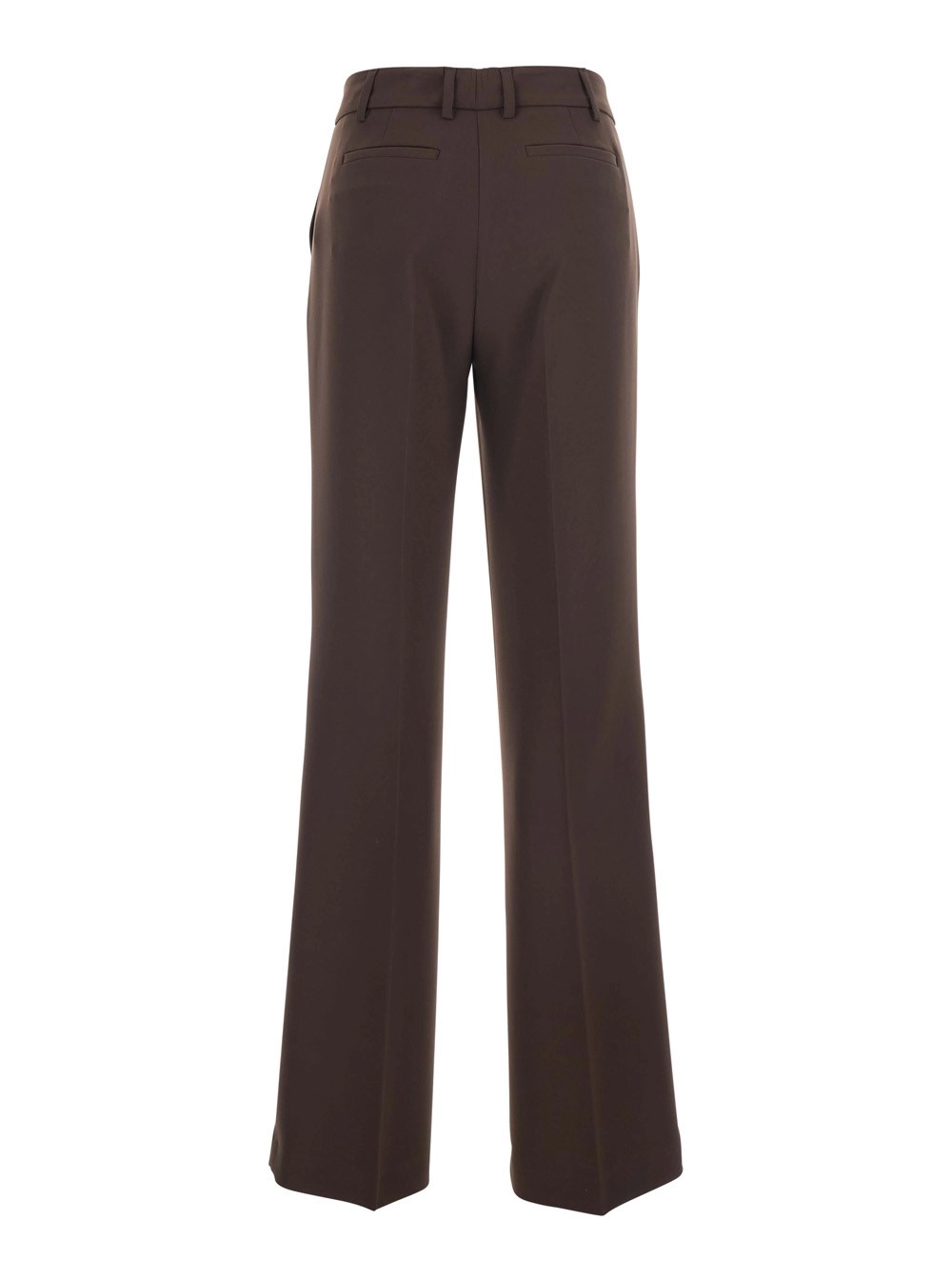Leplain Pantalone con Passanti per Cintura in Tessuto Marrone Donna, view 2