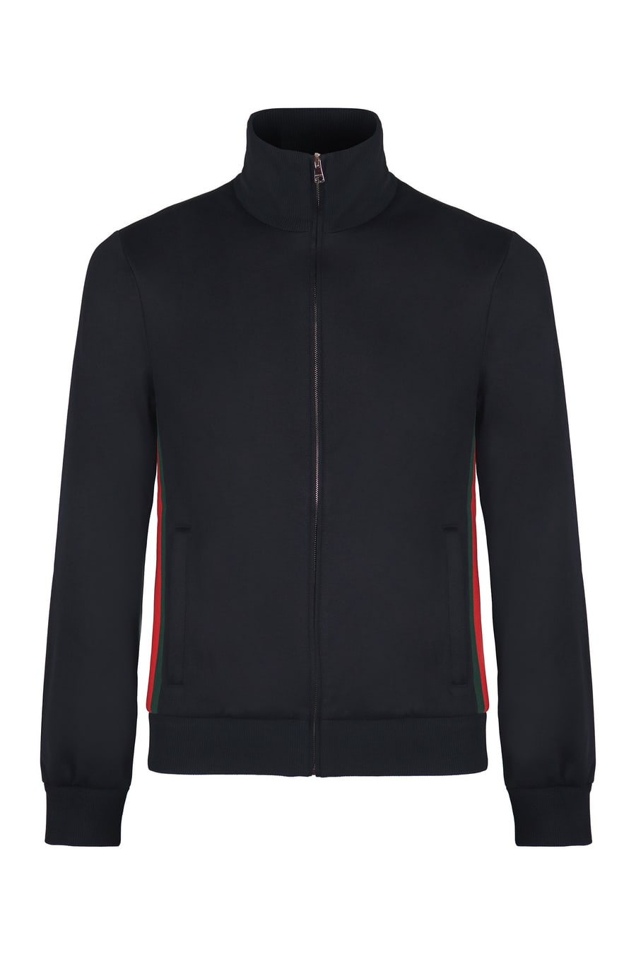 Gucci Giacca in jersey tecnico con zip e nastro Web