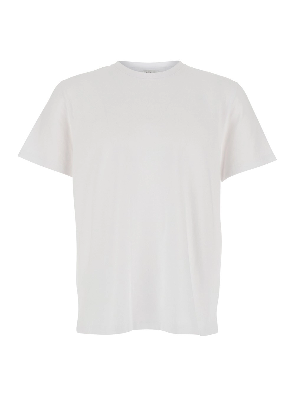 Saint Laurent T-Shirt girocollo con logo ricamato sul retro in cotone bianca uomo