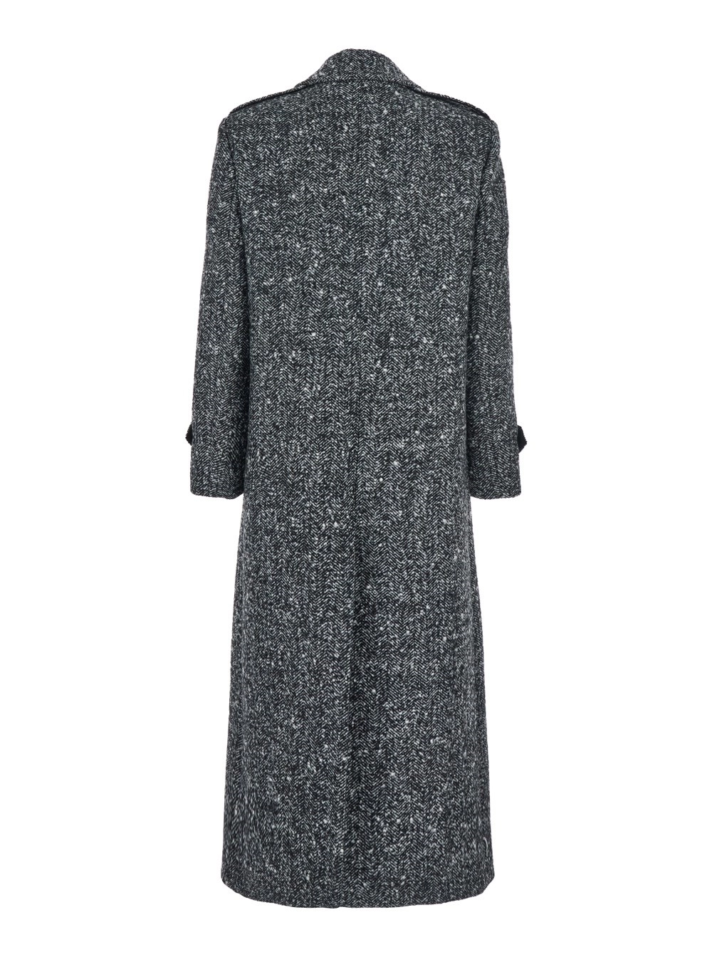 Leplain Cappotto Doppiopetto con Revers Classici Ampi in Lana Grigio Donna, view 2