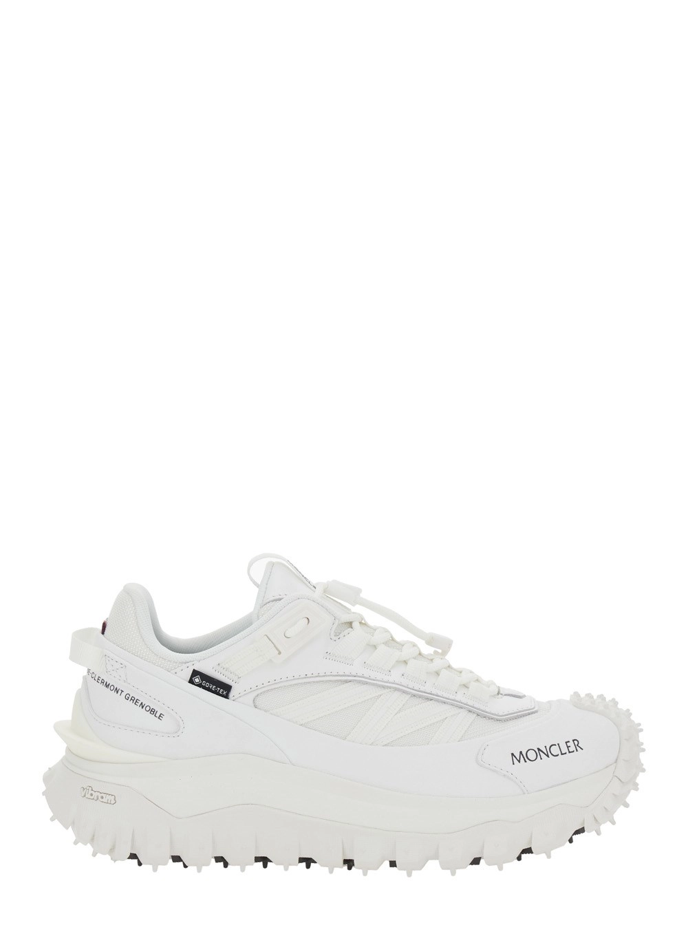 Moncler Sneakers Basse 'Trailgrip GTX' con Dettaglio Logo in Tessuto Bianche Donna