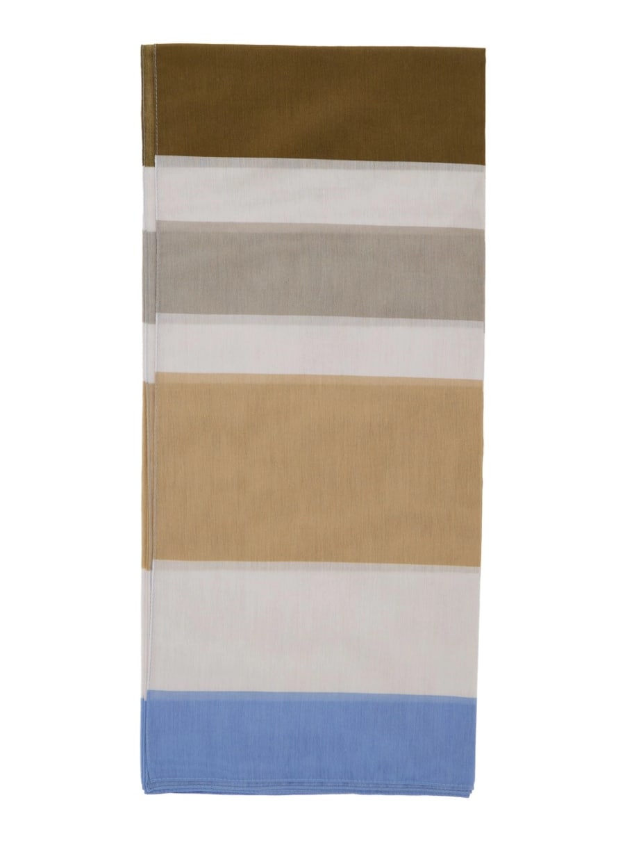 Saint Laurent Sciarpa con Stampa All-Over in Cotone e Seta Multicolor Donna