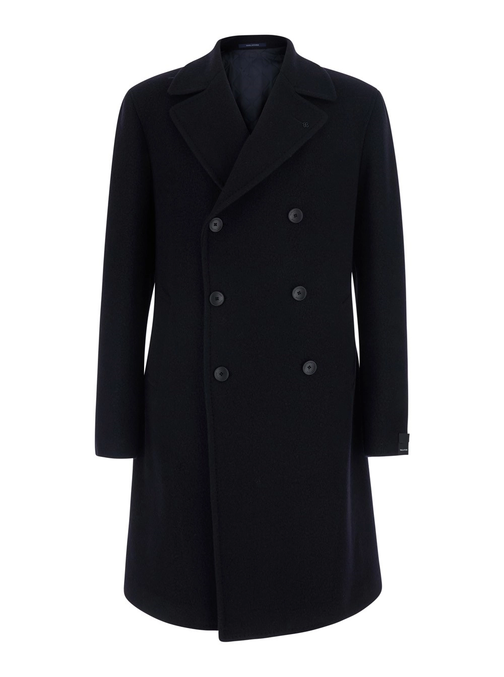 Tagliatore Cappotto 'Arden' Doppiopetto con Revers Classici in Lana e Cashmere blu Uomo
