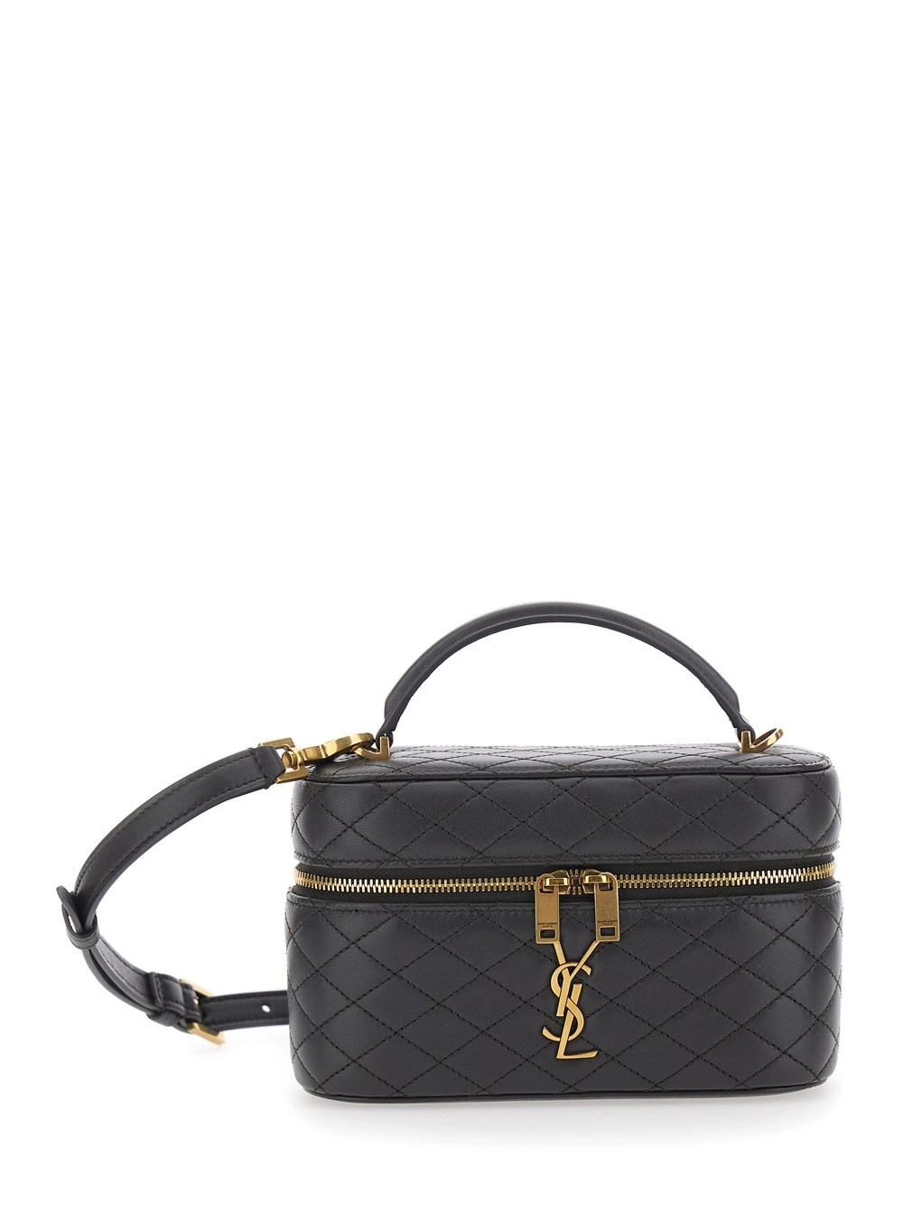 Saint Laurent Borsa a Spalla 'Gaby' con Dettagli in Pelle Grigia Donna