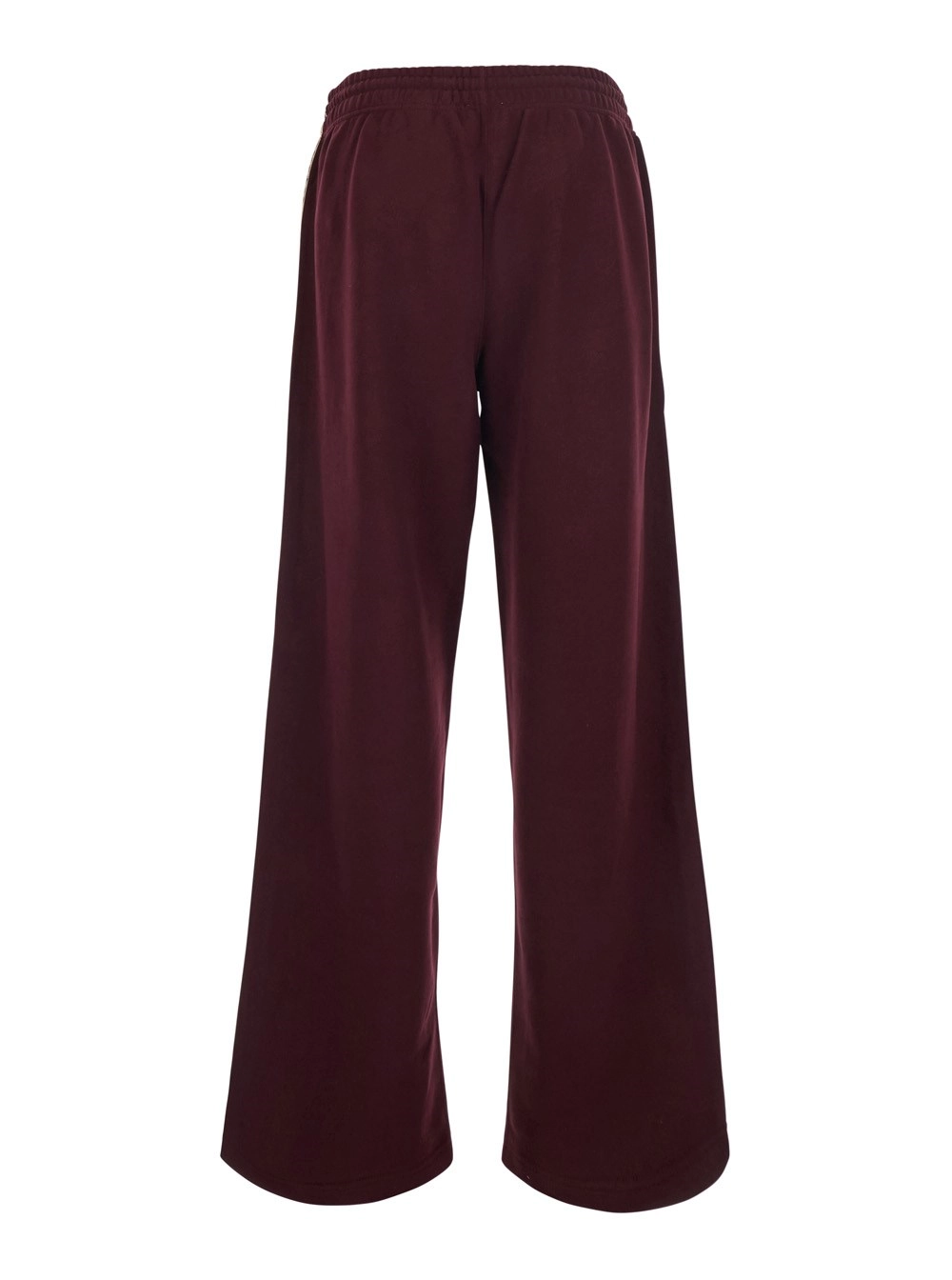 Burberry Pantaloni 'Jodie' con vita con coulisse e motivo Check sul lato in cotone bordeaux donna, view 2